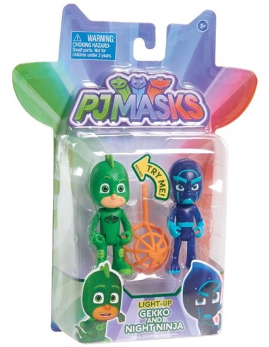 Pj masks personaggi gekko e night ninja con luci WON24810/1 Giochi Preziosi | Futurartshop.com