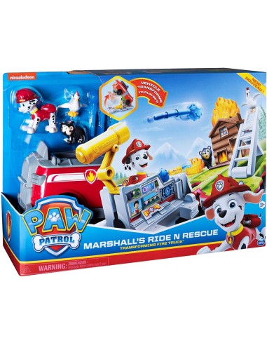 Paw patrol marshall ride n rescue trasforming fire truck WON20116041 Spin master | Futurartshop.com