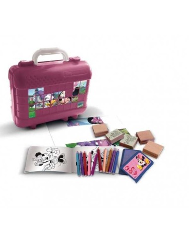 Disney Minnie mouse - Briefcase with stamps and crayons MUL42866 Multiprint | Futurartshop.com