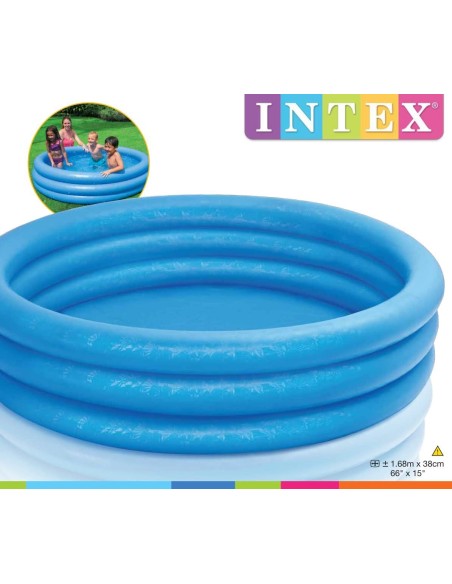 Piscina 3 Anelli Crystal Blu MAG58446 Intex | Futurartshop.com