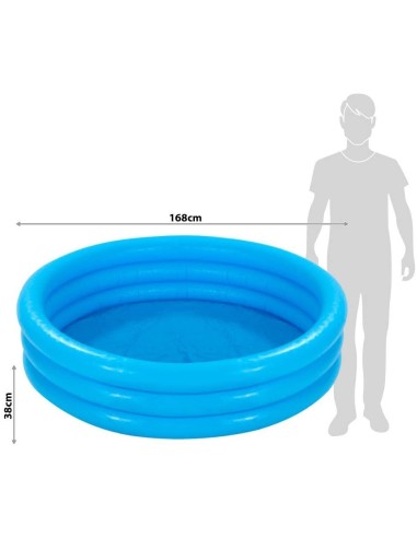 Piscina 3 Anelli Crystal Blu MAG58446 Intex | Futurartshop.com