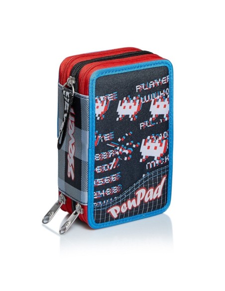 Astuccio pen pad 3 zip space check SEV301012016-899 Seven | Futurartshop.com