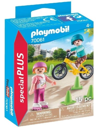 Playmobil 70061 children with skates and BMX PLA70061 Playmobil | Futurartshop.com