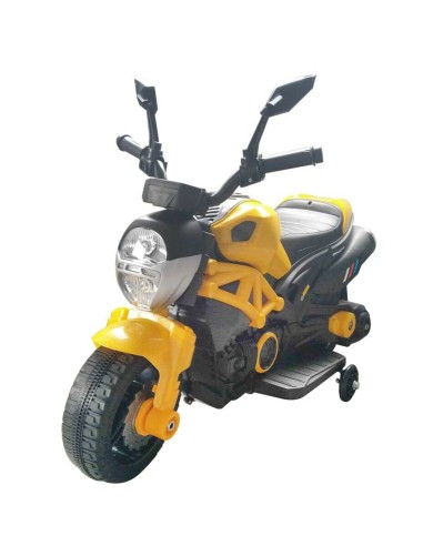 Moto elettrica per bambin Hunter giallo 6V WONLT885 Linea Paggio | Futurartshop.com