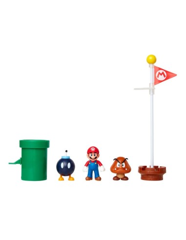 Super Mario Diorama Set Piana delle Ghiande JAK64517 Jakks Pacific | Futurartshop.com