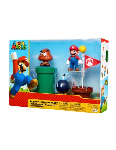 Super Mario Diorama Set Plain of the Acorns JAK64517 Jakks Pacific | Futurartshop.com
