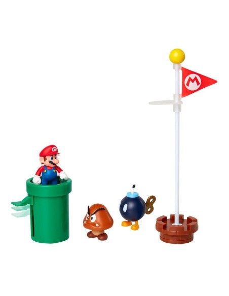 Super Mario Diorama Set Piana delle Ghiande JAK64517 Jakks Pacific | Futurartshop.com