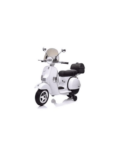 Vespa for children Px 150 with windshield and top case white WONLT887-1 Linea Paggio | Futurartshop.com