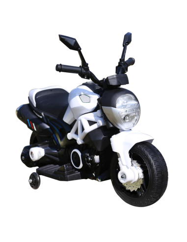 Electric motorcycle for kids Hunter white 6V WONLT885-1 Linea Paggio | Futurartshop.com