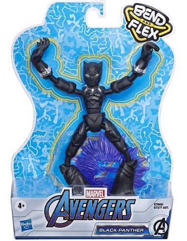 Marvel Avengers - Personaggio Black Panther Bend and Flex HASE7377/E7868 Hasbro | Futurartshop.com