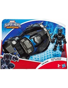 Super Hero Adventures - Fahrzeug-Black-Panther-road race E6223EU41/E6256 Hasbro- Futurartshop.com