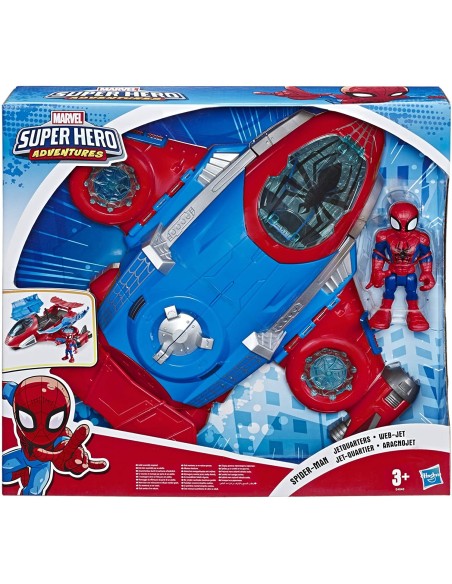 Super Hero Adventures - Spider-Man con Jet HASE4840EU40 Hasbro | Futurartshop.com