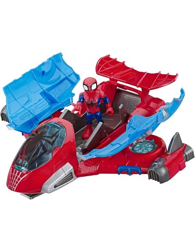 Super Hero Adventures - Spider-Man con Jet HASE4840EU40 Hasbro | Futurartshop.com