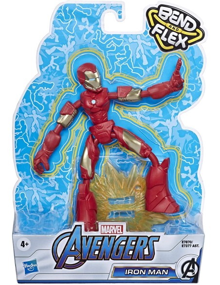 Marvel Avengers - Personaggio Iron Man Bend and Flex HASE73775L01/E7870 Hasbro | Futurartshop.com