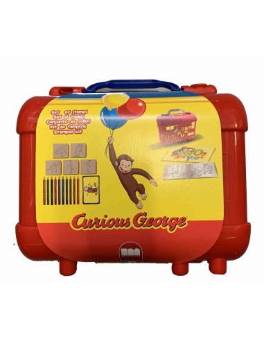 Curious George - Valigetta con Timbri e Pastelli MUL942985 Multiprint | Futurartshop.com