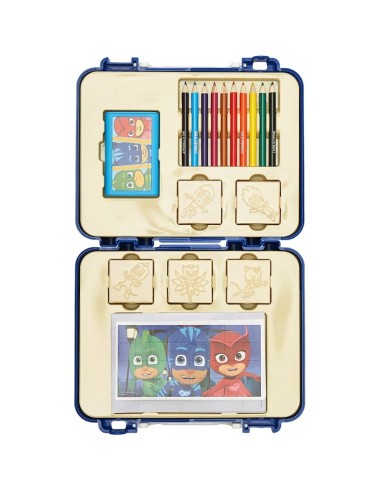 PJ Masks - Briefcase with stamps and crayons MUL42954 Multiprint | Futurartshop.com