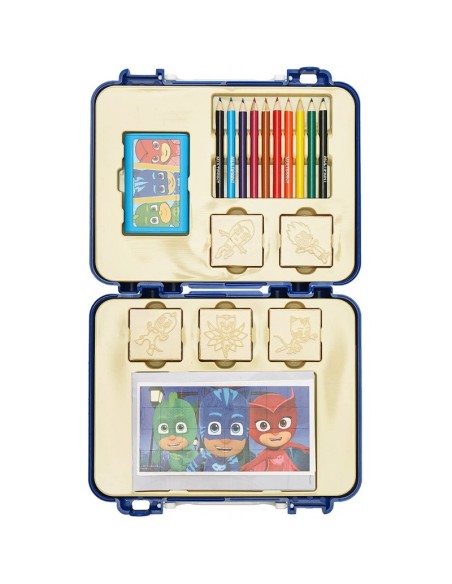 PJ Masks - Valigetta con timbri e pastelli MUL42954 Multiprint | Futurartshop.com