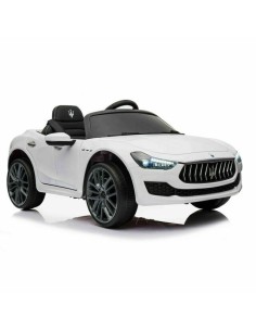 Auto Elettrica Maserati Ghibli bianca 12V con sedile in pelle LAMLT880/BIANCO Linea Paggio | Futurartshop.com