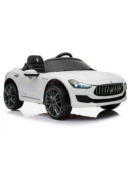 Auto Elettrica Maserati Ghibli bianca 12V con sedile in pelle LAMLT880/BIANCO Linea Paggio | Futurartshop.com