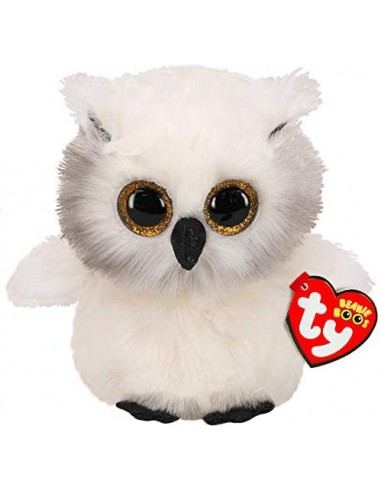Mjuk Mössa Boo Austin white Owl CRAT36305 Ty- Futurartshop.com
