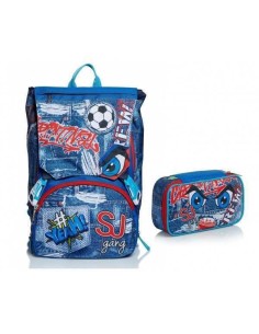 SJ Gang Boy - SchoolPack facce Zaino più Astuccio quick case SEV6C2002023-535 Seven | Futurartshop.com
