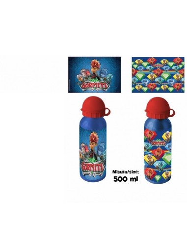 Gormiti - Borraccia in alluminio 500ml 4MGO-Z01028 Coriex | Futurartshop.com