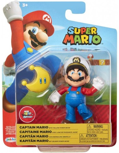 Super Mario - Personaggio Captain Mario con luna gialla JAK68518/40084-5 Jakks Pacific | Futurartshop.com