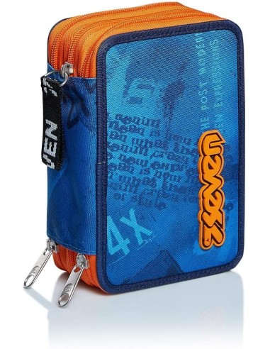 Astuccio 3 zip Up Beat Ocean blue SEV301012002-506 Seven | Futurartshop.com