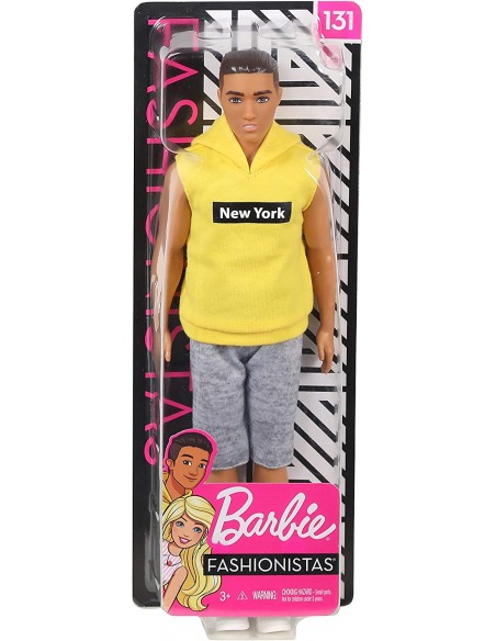 Barbie-Fashionistas - Puppe Ken gelbe trikot DWK44/GDV14 Mattel- Futurartshop.com