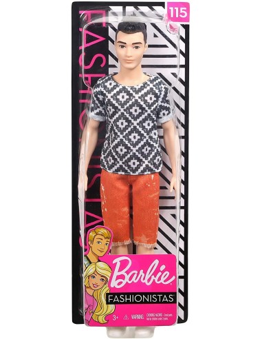 Barbie Fashionistas - Bambola Ken con maglietta Boho Hipster TOYDWK44/FXL62 Mattel | Futurartshop.com