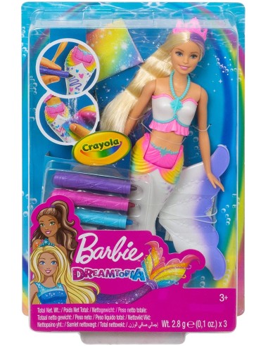Barbie Dreamtopia Crayola color magic sirena TOYGCG67 Mattel | Futurartshop.com