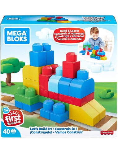 Mega Blocks - Box of 40 Building Blocks TOYFFG23 Fisher Price | Futurartshop.com