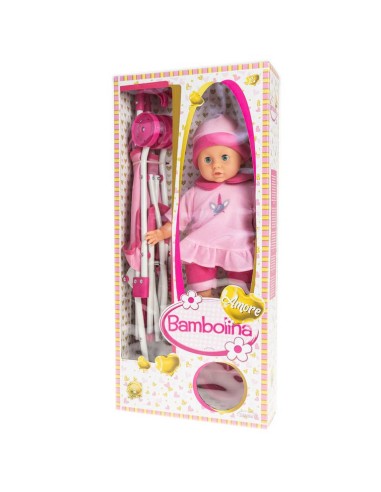 Bambolina Amore - Bambola con passeggino e accessori TOYBD1841 Globo | Futurartshop.com