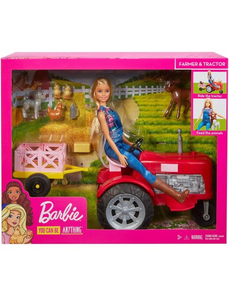 Barbie Bambola con trattore e accessori TOYFRM18 Mattel | Futurartshop.com