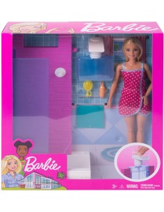 Barbie Doll Playset Shower DVX51/FXG51 Mattel- Futurartshop.com