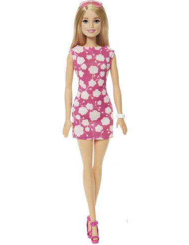 Barbie Doll blonde pink dress DMP22/DMP23 Mattel- Futurartshop.com