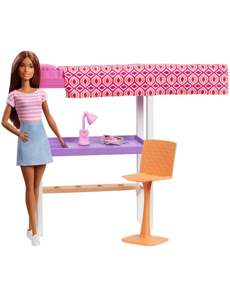 Poupée Barbie avec de la station de jeux Chambre à coucher DVX51/FXG52 Mattel- Futurartshop.com