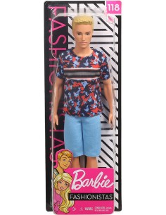 Barbie Fashionistas - Ken Doll T-Shirt y pantalones Cortos 118 DWK44/FXL65 Mattel- Futurartshop.com