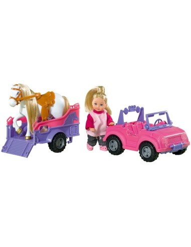Evi love with the jeep and horse carriage SIM105737460 Simba Toys | Futurartshop.com