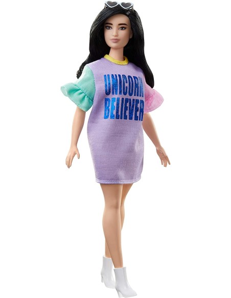 Barbie Fashionistas - Bambola con Abito lilla 127 TOYFBR37/FXL60 Mattel | Futurartshop.com