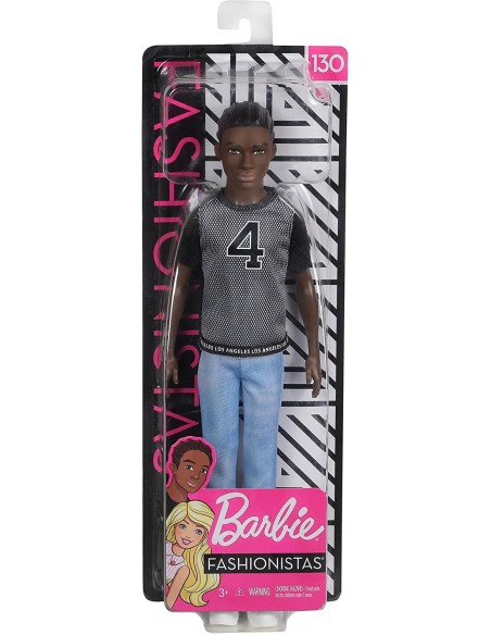 Barbie Fashionistas - Bambola Ken con T‑shirt e Jeans 130 TOYDWK44/GDV13 Mattel | Futurartshop.com