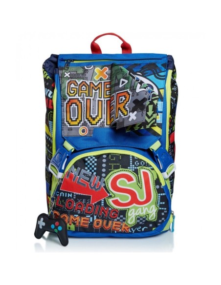 Sj Gang ScoolPack - Play Again Zaino più Astuccio 3 zip nero blu SEV6C2002003-519 Seven | Futurartshop.com