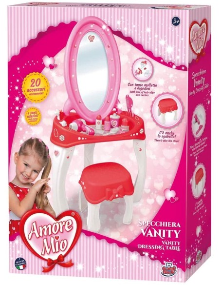 My love - Mirror Vanity table with 20 accessories GRAGG-71298 Grandi giochi | Futurartshop.com
