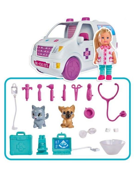Evi Love - Bambola Doctor con ambulanza veterinaria 2in1 SIM105733488038 Simba Toys | Futurartshop.com