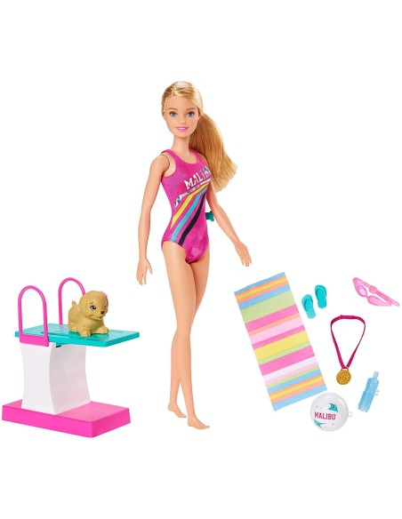 Barbie - Doll-japanese actor in Costume with a Trampoline and a Puppy MATGHK23 Mattel | Futurartshop.com