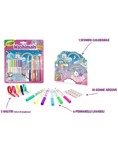 Washimals pets set accessori colora e decora CRA25-7360 Crayola | Futurartshop.com