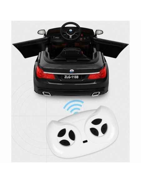 Electric car Maserati Ghibli black 12V with leather seat LAMLT880/NERA Linea Paggio | Futurartshop.com