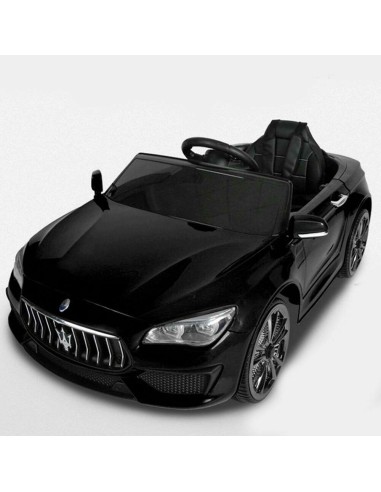 Electric car Maserati Ghibli black 12V with leather seat LAMLT880/NERA Linea Paggio | Futurartshop.com