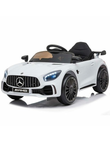 Electric car For Kids Mercedes Benz AMG GTR 12V White LAMLT915-B Linea Paggio | Futurartshop.com