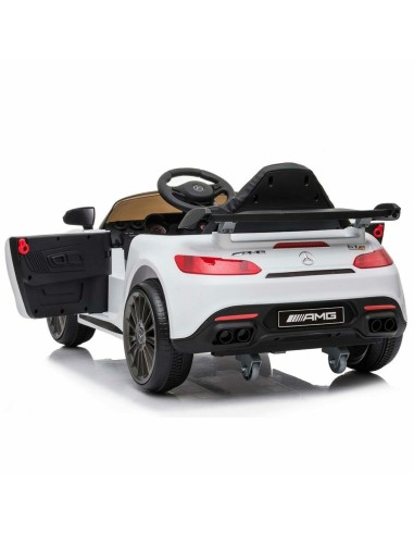 Electric car For Kids Mercedes Benz AMG GTR 12V White LAMLT915-B Linea Paggio | Futurartshop.com